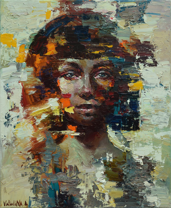 ragazza astratta - dipinto