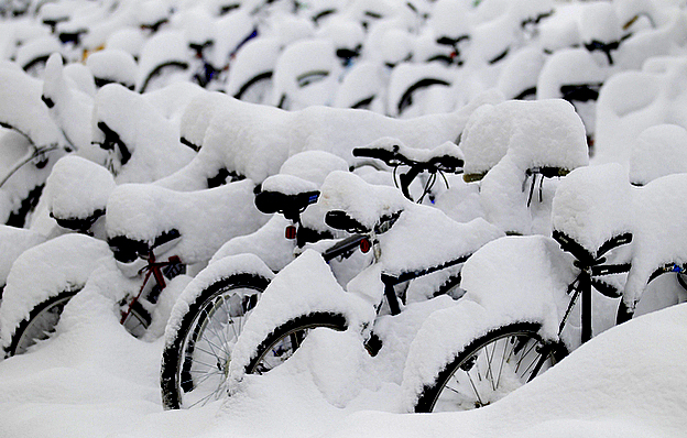 bici e neve