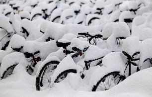 bici e neve